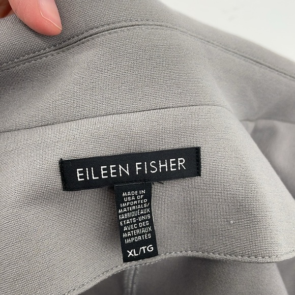 Eileen Fisher Flex Tencel Ponte Notch Collar Jacket in Gray XL A17 - Picture 4 of 7